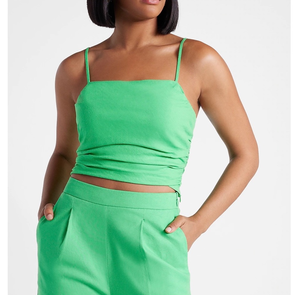 Express linen crop top Size small